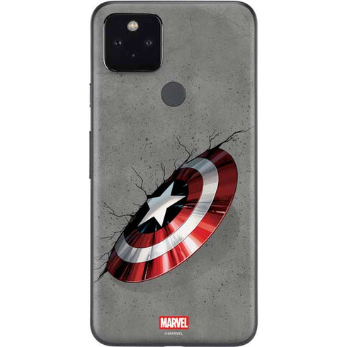 Marvel Captain America Shield Break Google Pixel 5a Skin